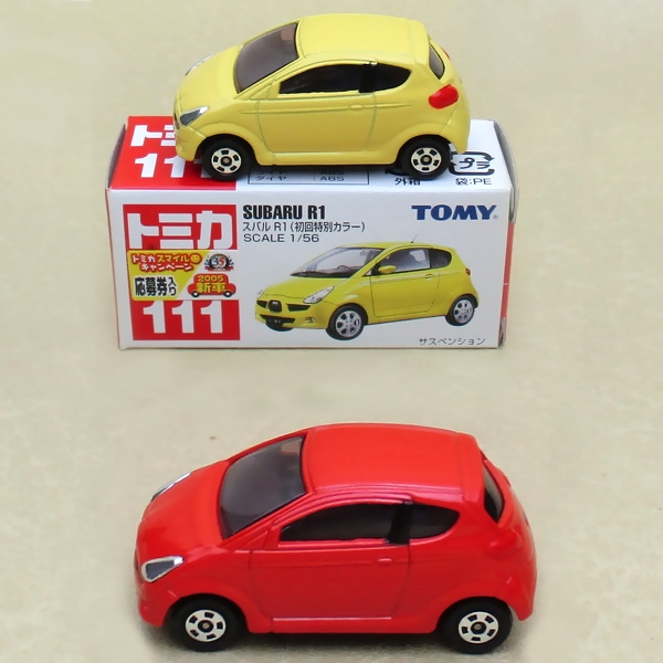 トミカ111-4☆スバル R1　初回特別カラー　セット①（加工） (2)