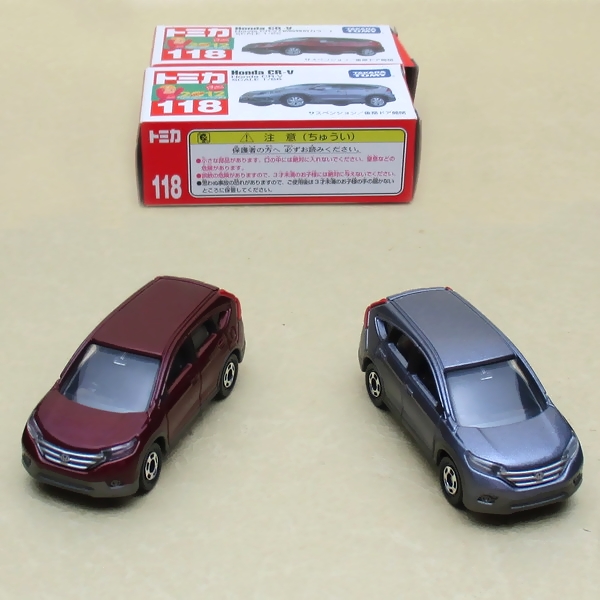 トミカ118-3☆ホンダ　CR-V　初回特別カラー　セット（新車シール）①（加工）